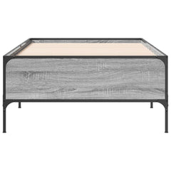 Sengeramme grå sonoma 100x200 cm konstruert tre og metall