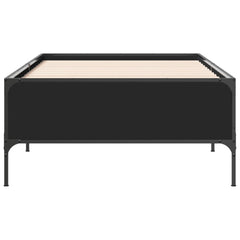 Sengeramme svart 90x190 cm konstruert tre og metall