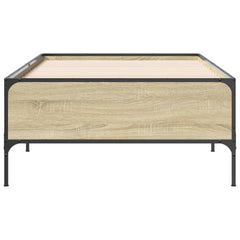 Sengeramme sonoma eik 90x190 cm konstruert tre og metall