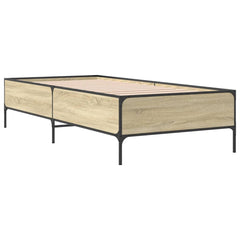 Sengeramme sonoma eik 75x190 cm konstruert tre og metall