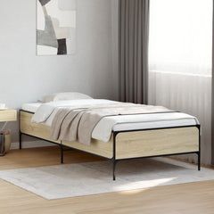 Sengeramme sonoma eik 75x190 cm konstruert tre og metall