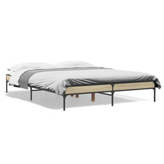 Sengeramme sonoma eik 160x200 cm konstruert tre og metall