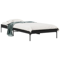 Sengeramme svart 100x200 cm konstruert tre og metall
