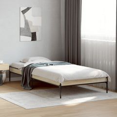 Sengeramme sonoma eik 100x200 cm konstruert tre og metall