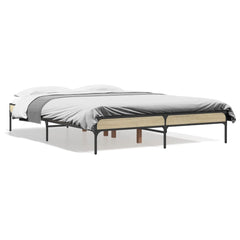 Sengeramme sonoma eik 140x190 cm konstruert tre og metall