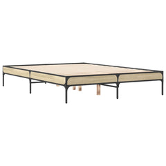 Sengeramme sonoma eik 140x190 cm konstruert tre og metall