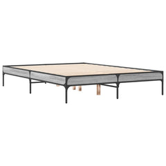 Sengeramme grå sonoma 140x190 cm konstruert tre og metall