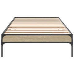 Sengeramme sonoma eik 75x190 cm konstruert tre og metall