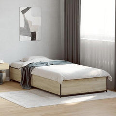 Sengeramme sonoma eik 100x200 cm konstruert tre og metall