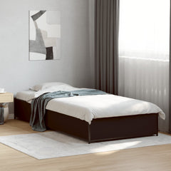 Sengeramme svart 90x200 cm konstruert tre og metall
