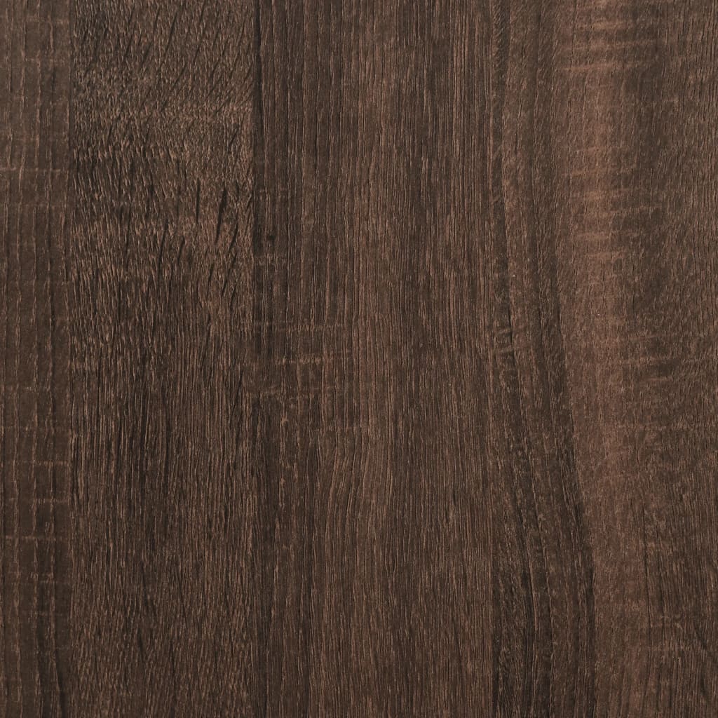 Sengeramme brun eik 90x200 cm konstruert tre og metall