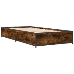 Sengeramme røkt eik 90x190 cm konstruert tre og metall