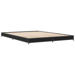 Sengeramme svart 120x190 cm konstruert tre og metall