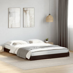 Sengeramme svart 120x190 cm konstruert tre og metall