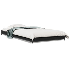 Sengeramme svart 90x190 cm konstruert tre og metall