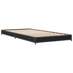 Sengeramme svart 90x190 cm konstruert tre og metall