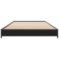 Sengeramme svart 90x190 cm konstruert tre og metall