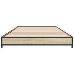 Sengeramme sonoma eik 75x190 cm konstruert tre og metall