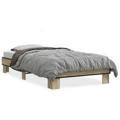 Sengeramme sonoma eik 75x190 cm konstruert tre og metall