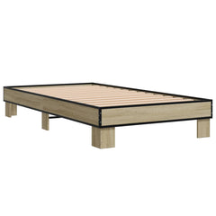 Sengeramme sonoma eik 75x190 cm konstruert tre og metall