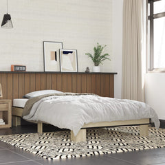 Sengeramme sonoma eik 75x190 cm konstruert tre og metall