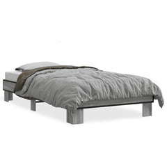 Sengeramme grå sonoma 75x190 cm konstruert tre og metall