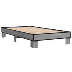 Sengeramme grå sonoma 75x190 cm konstruert tre og metall