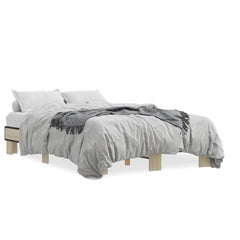 Sengeramme sonoma eik 120x190 cm konstruert tre og metall