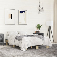 Sengeramme sonoma eik 120x190 cm konstruert tre og metall