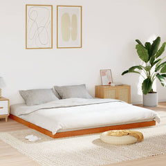 Sengeramme brun 180x200 cm heltre furu