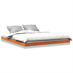 Sengeramme brun 150x200 cm heltre furu