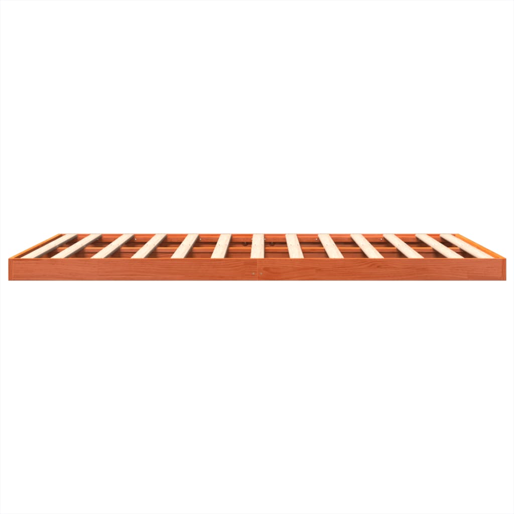 Sengeramme brun 150x200 cm heltre furu