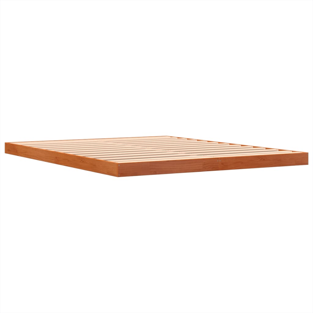 Sengeramme brun 150x200 cm heltre furu