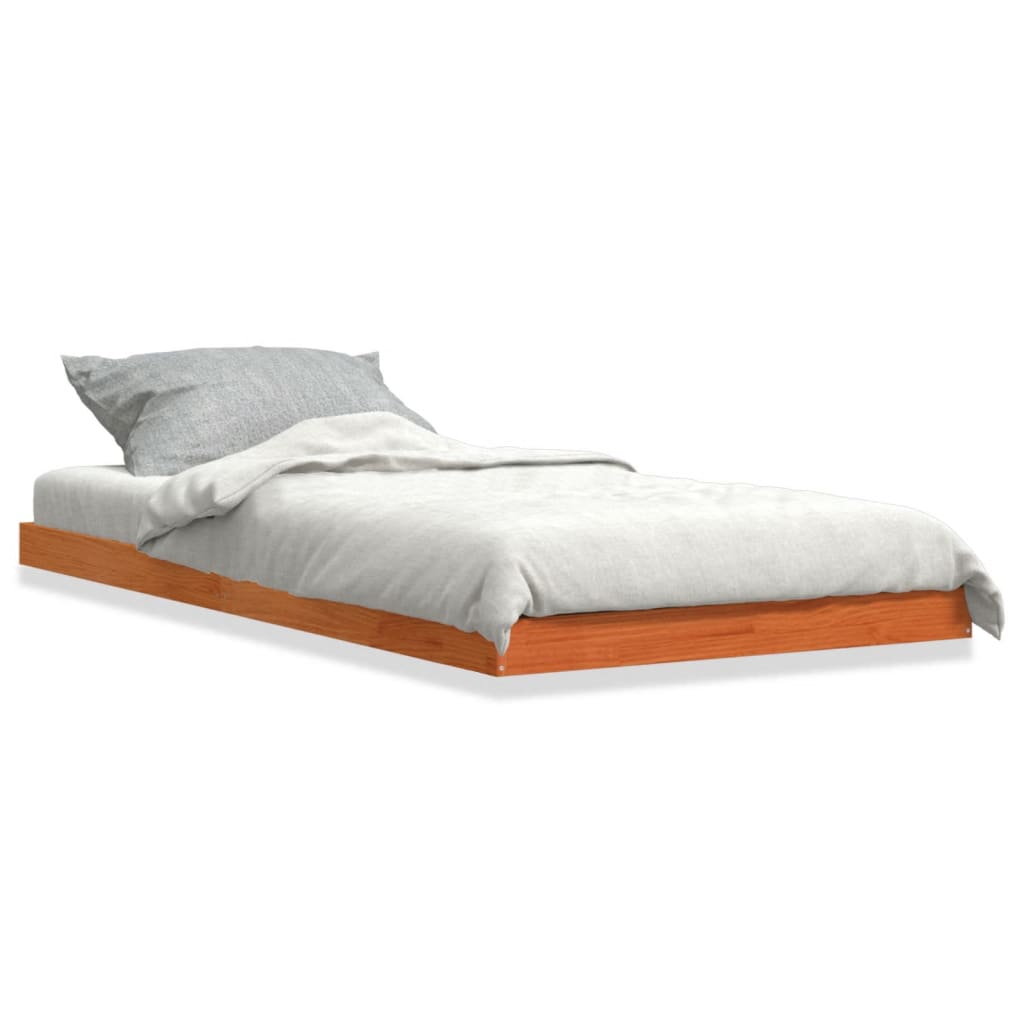 Sengeramme brun 90x200 cm heltre furu
