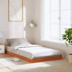 Sengeramme brun 90x200 cm heltre furu