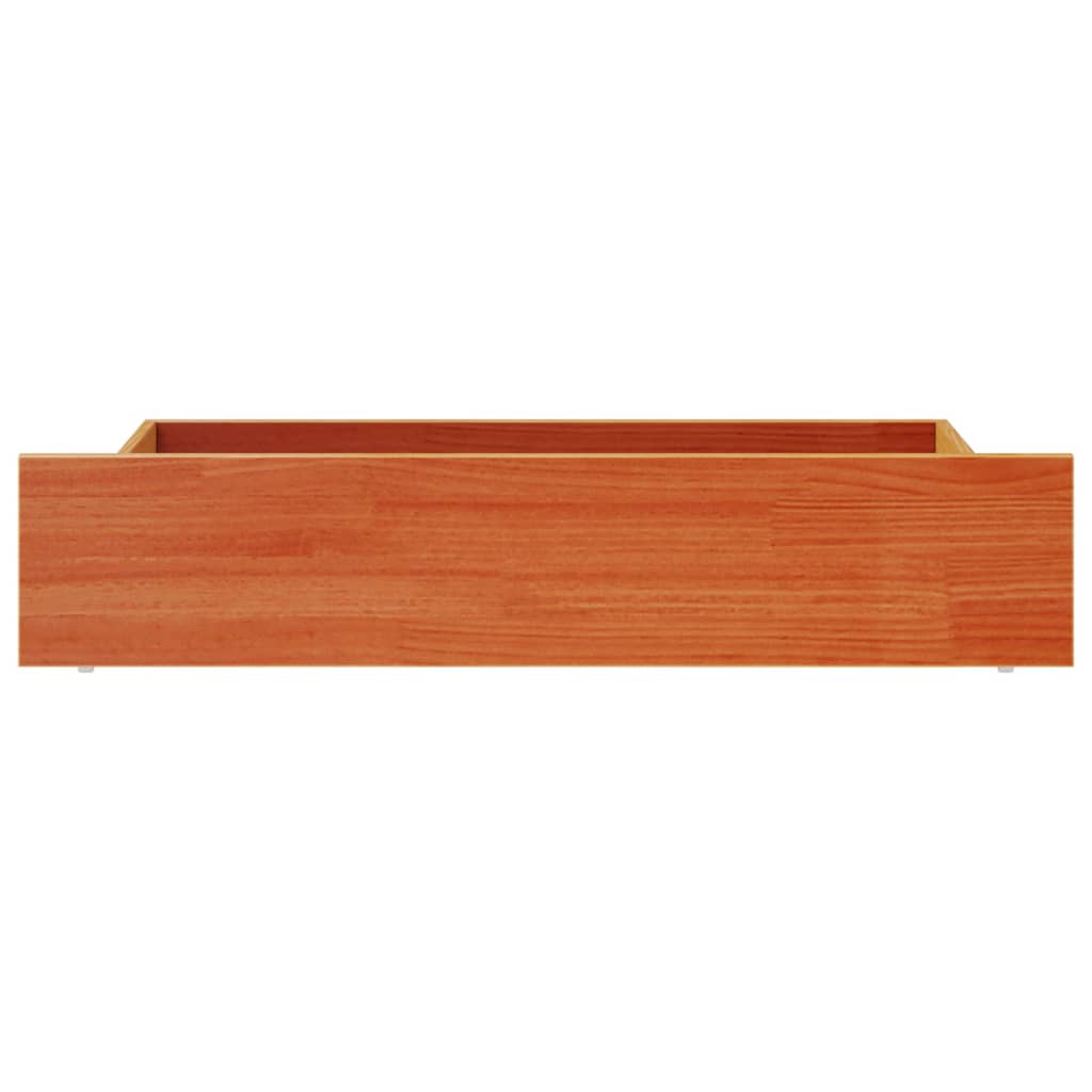 Sengeskuffer 4 stk voksbrun heltre furu