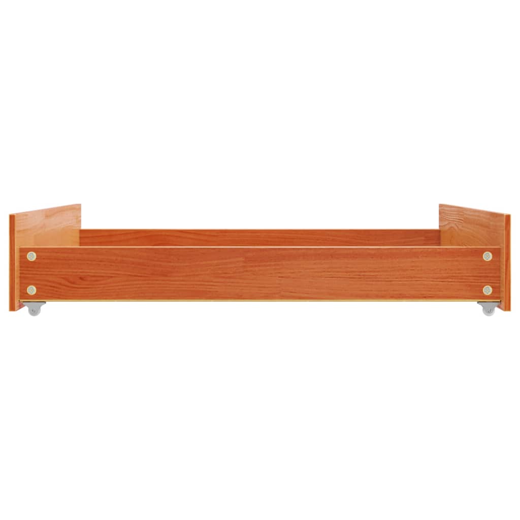 Sengeskuffer 2 stk voksbrun heltre furu