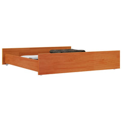 Sengeskuffer 2 stk voksbrun heltre furu
