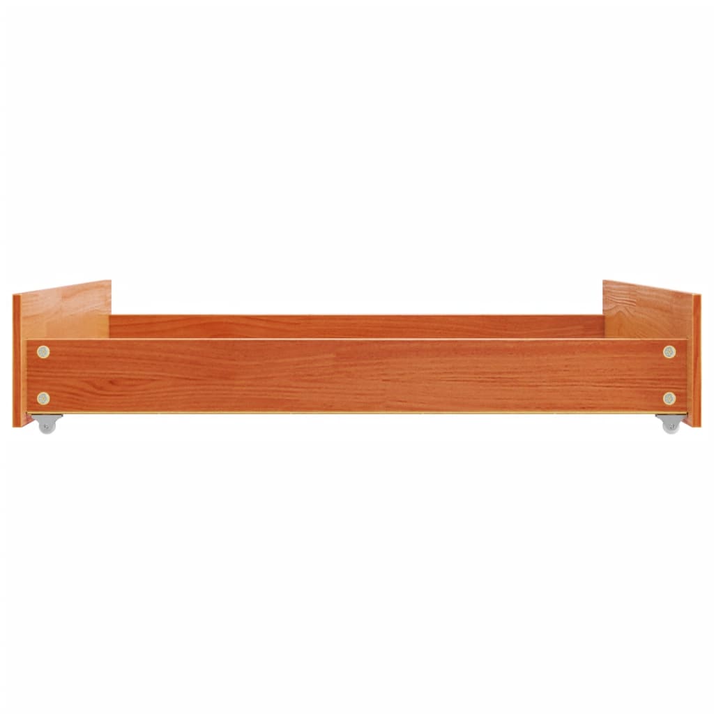 Sengeskuffer 2 stk voksbrun heltre furu