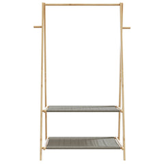 Klesstativ med hyller 96x45,5x150,5 cm bambus