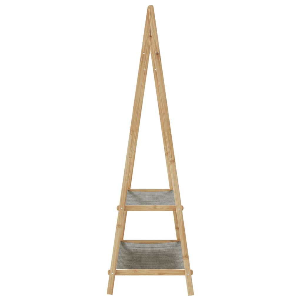 Klesstativ med hyller 96x45,5x150,5 cm bambus
