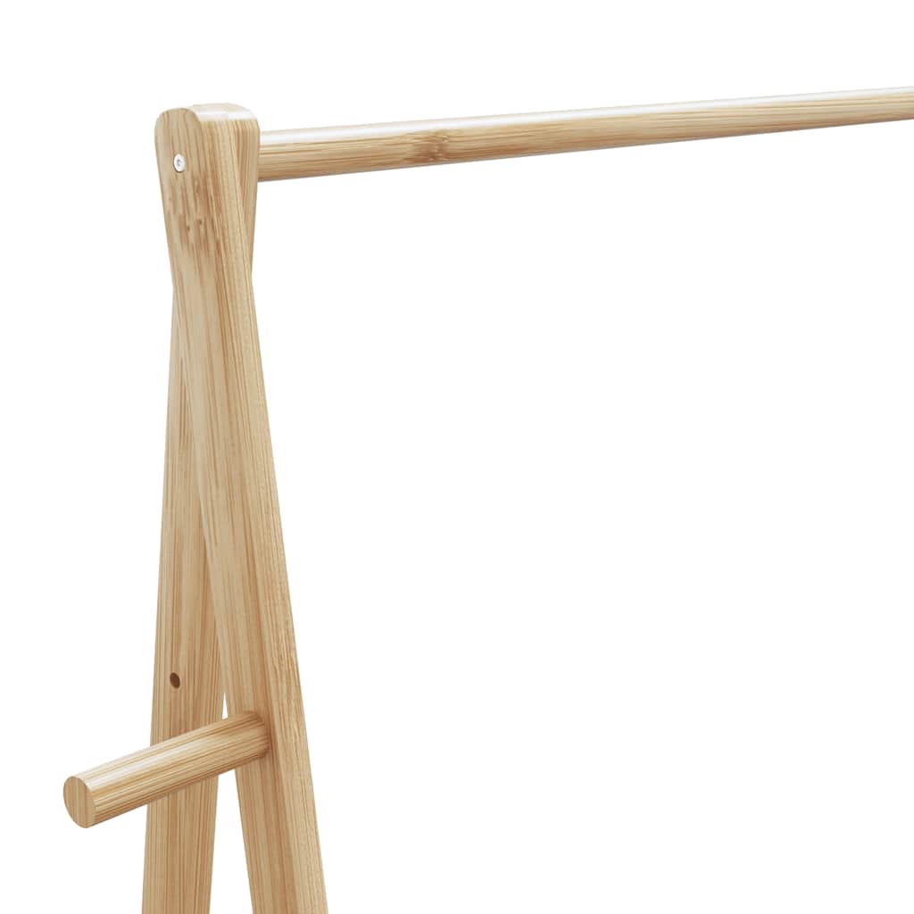 Klesstativ med hyller 96x45,5x150,5 cm bambus