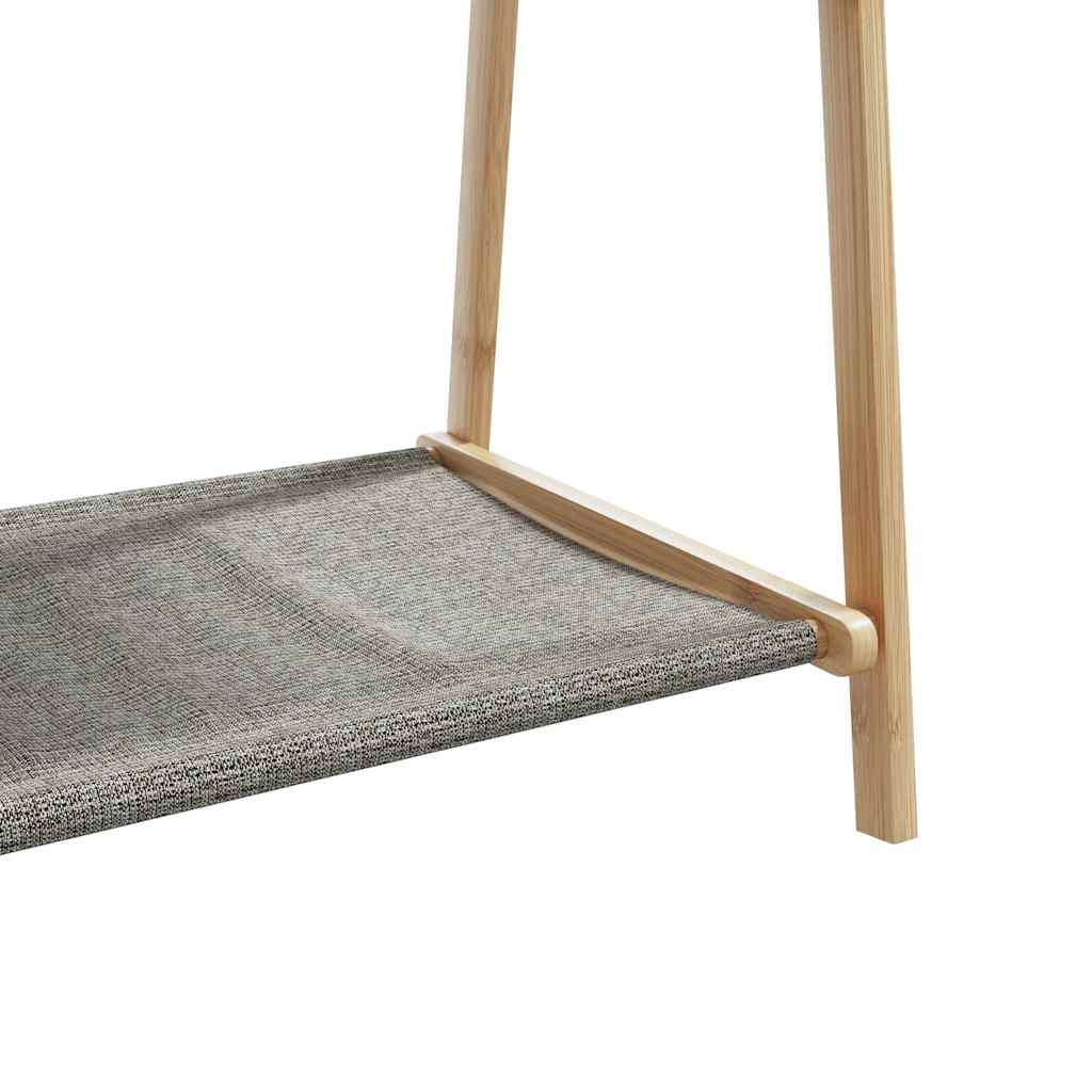 Klesstativ med hyller 96x45,5x150,5 cm bambus