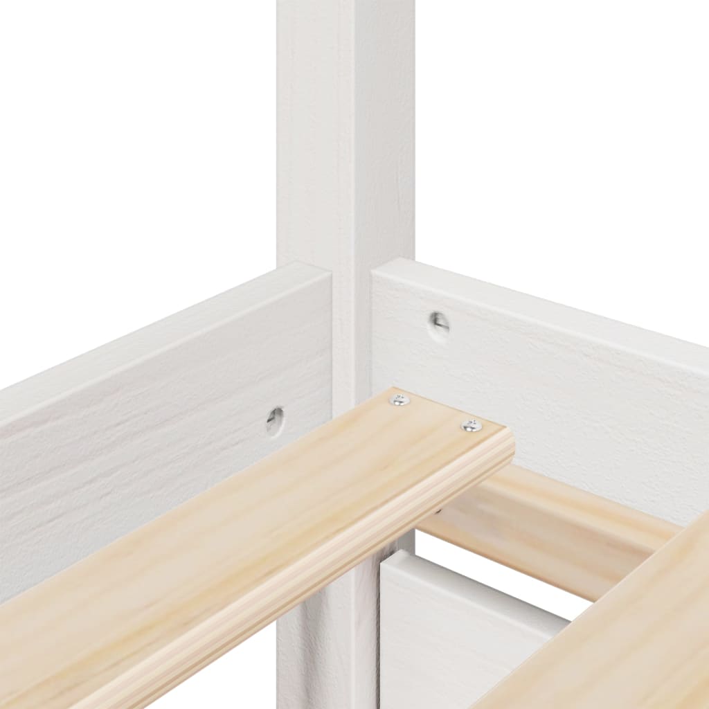 Sengeramme uten madrass hvit 75x190 cm heltre furu