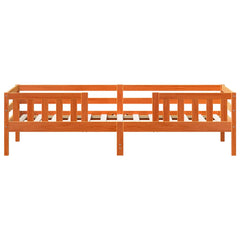 Sengeramme uten madrass voksbrun 100x200 cm heltre furu