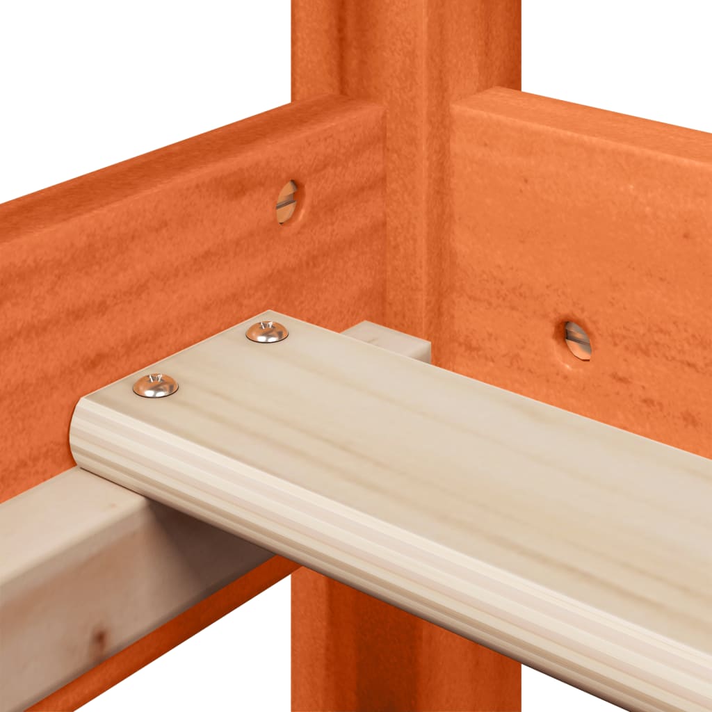 Sengeramme uten madrass voksbrun 90x190 cm heltre furu