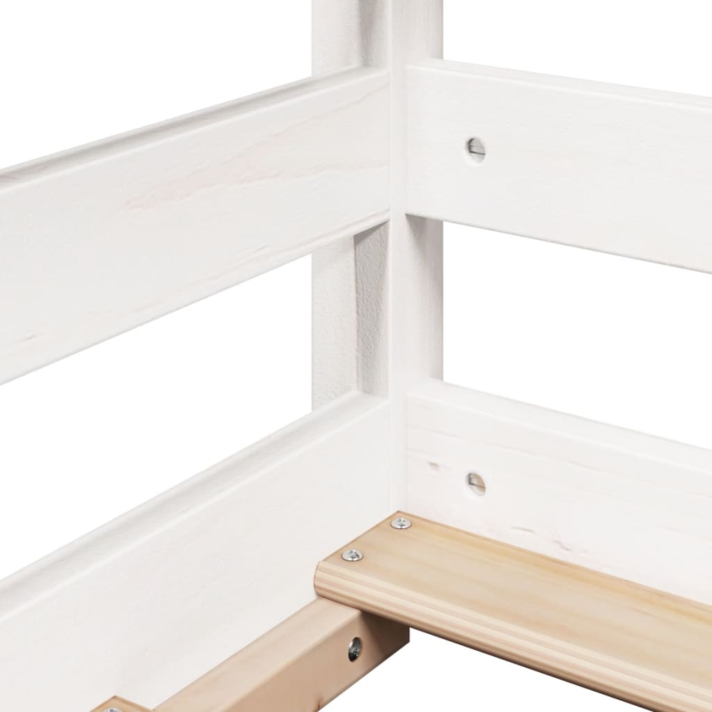 Barneseng med tak hvit 90x200 cm heltre fruru