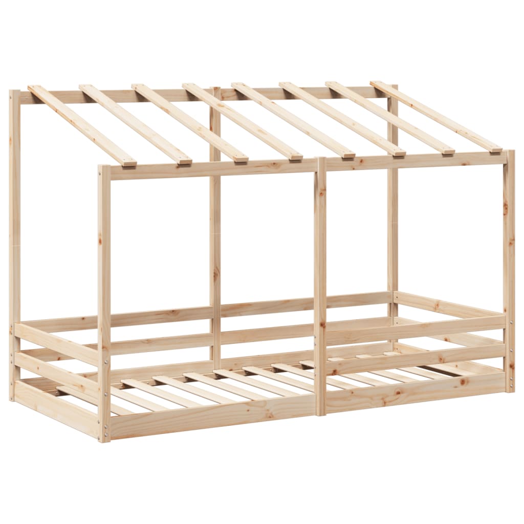 Barneseng med tak 80x200 cm heltre furu