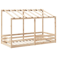 Barneseng med tak 80x200 cm heltre furu
