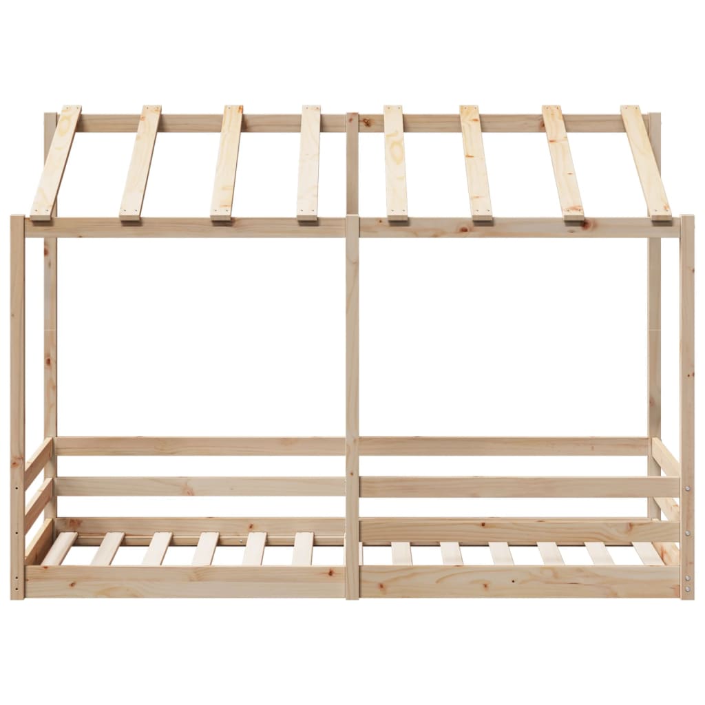 Barneseng med tak 75x190 cm heltre furu